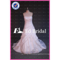 Real Sample Strapless Lace Appliqued Ruffle Taffeta Wedding Dresses For Fat Woman